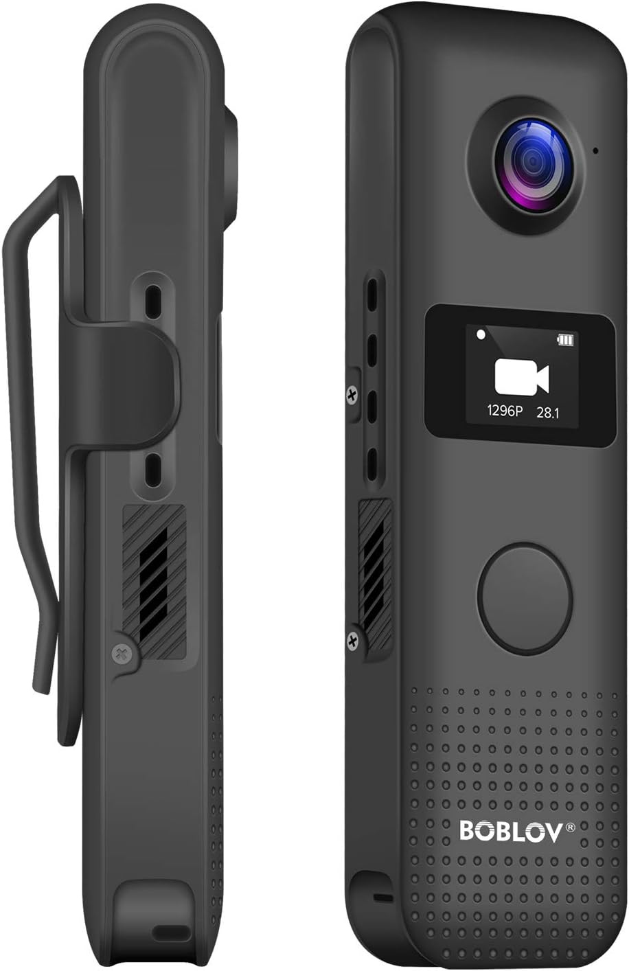 BOBLOV C18 WiFi 1080P Body Camera with OLED Screen and One Big Button for Recording 4Hours 1080P Recording Clip for Wearable (32GB) Pack of 2