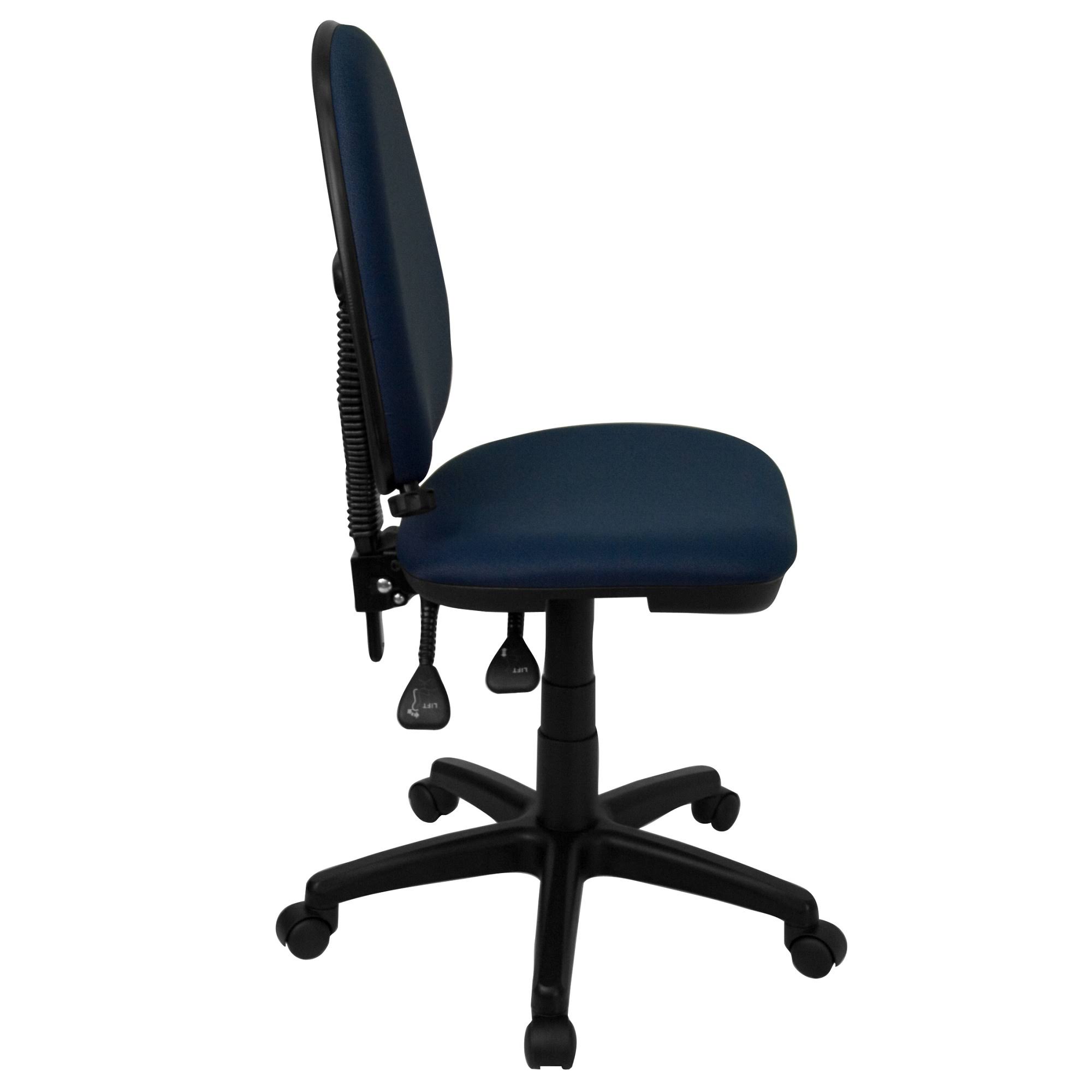 39.5x22 Navy Blue Contemporary Mid Back Swivel Ergonomic Task Office Chair