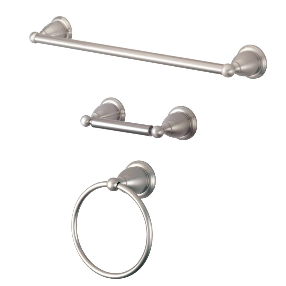 Kingston Brass BAK175148SN 3-Piece Bathroom Accessory Set, Brushed Nickel