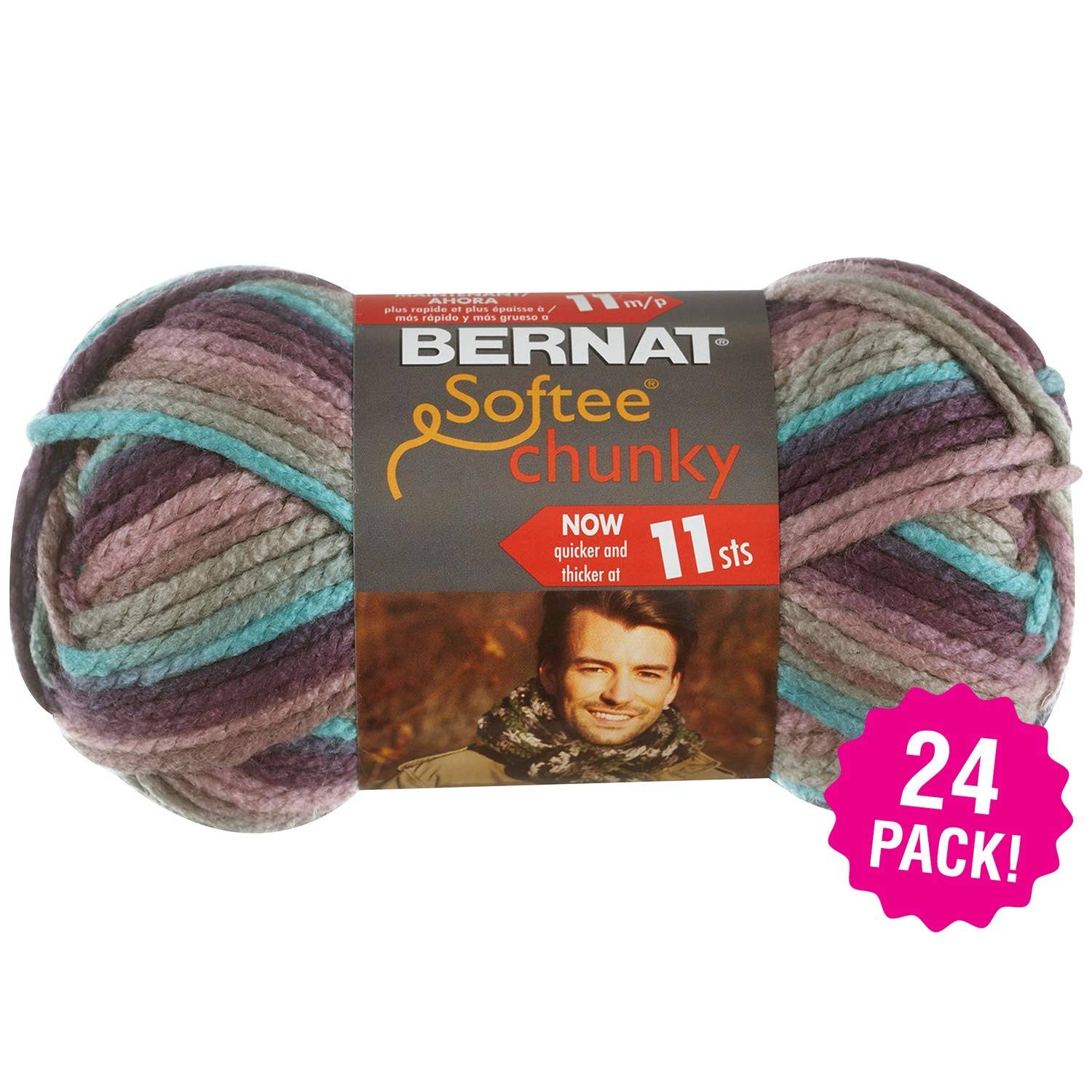 Bernat Softee Chunky Ombre Yarn Shadow, Multipack of 24