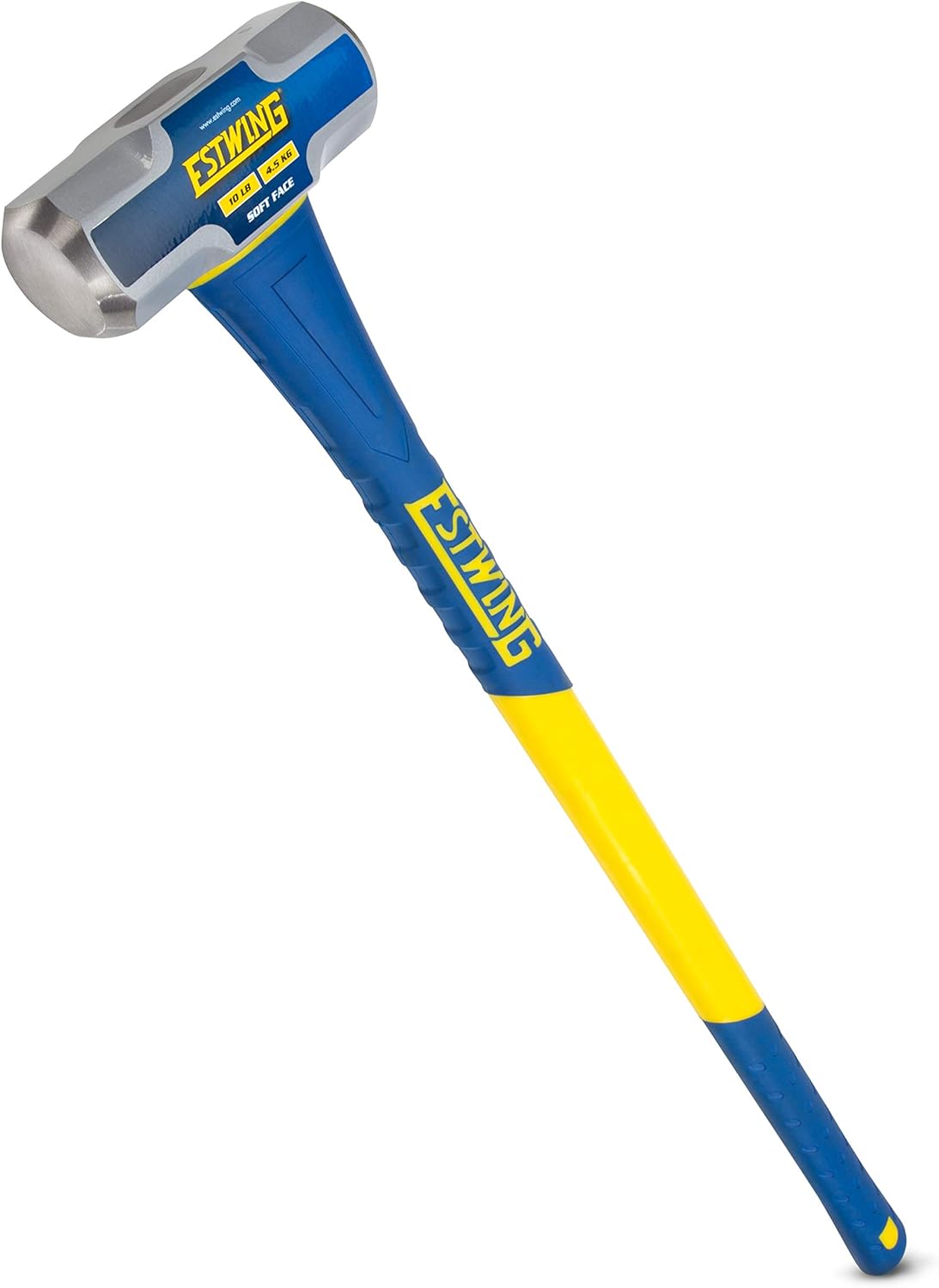 Estwing 10-Pound Soft Face Sledge Hammer for Automotive, Industrial, and Construction Use, 30-35 HRC, 36-Inch Long Fiberglass Handle with Overstrike Protection and Ergonomic Two-Handed Grip Pack of 2
