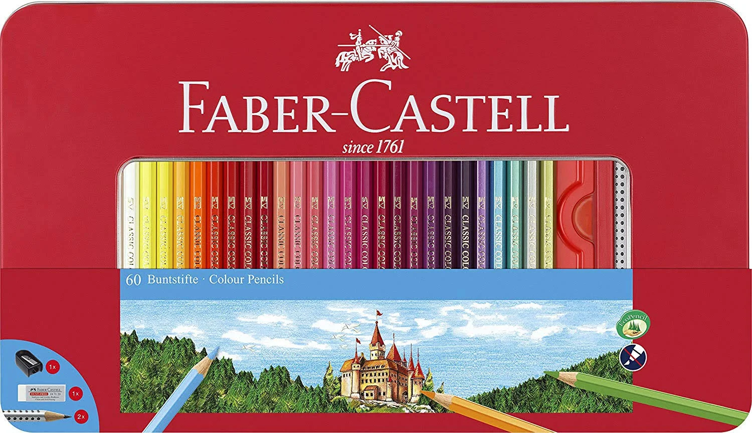 Faber-Castell 115894 Hexagonal Colour Pencil (Pack of 60)