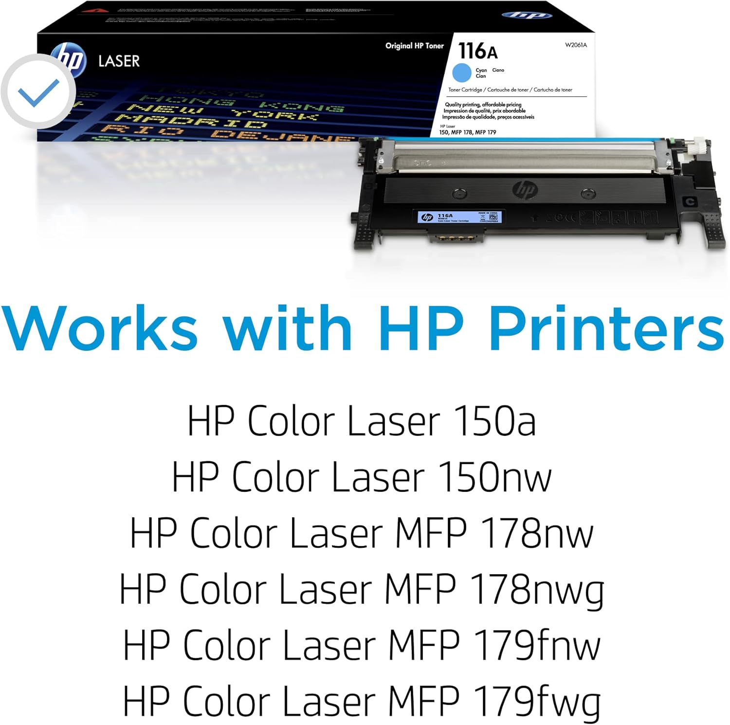 HP 116A | W2061A | Toner-Cartridge | Cyan Pack of 2