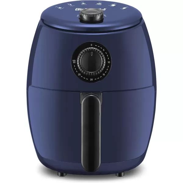 Air Fryers EAF-0201BG Personal 2.1 Qt. Compact Space Saving Electric Hot Air Fryer Oil-Less Healthy Cooker, Timer & Temperature Controls, 1000W, Quart, Blue Gray(Blue Gray)