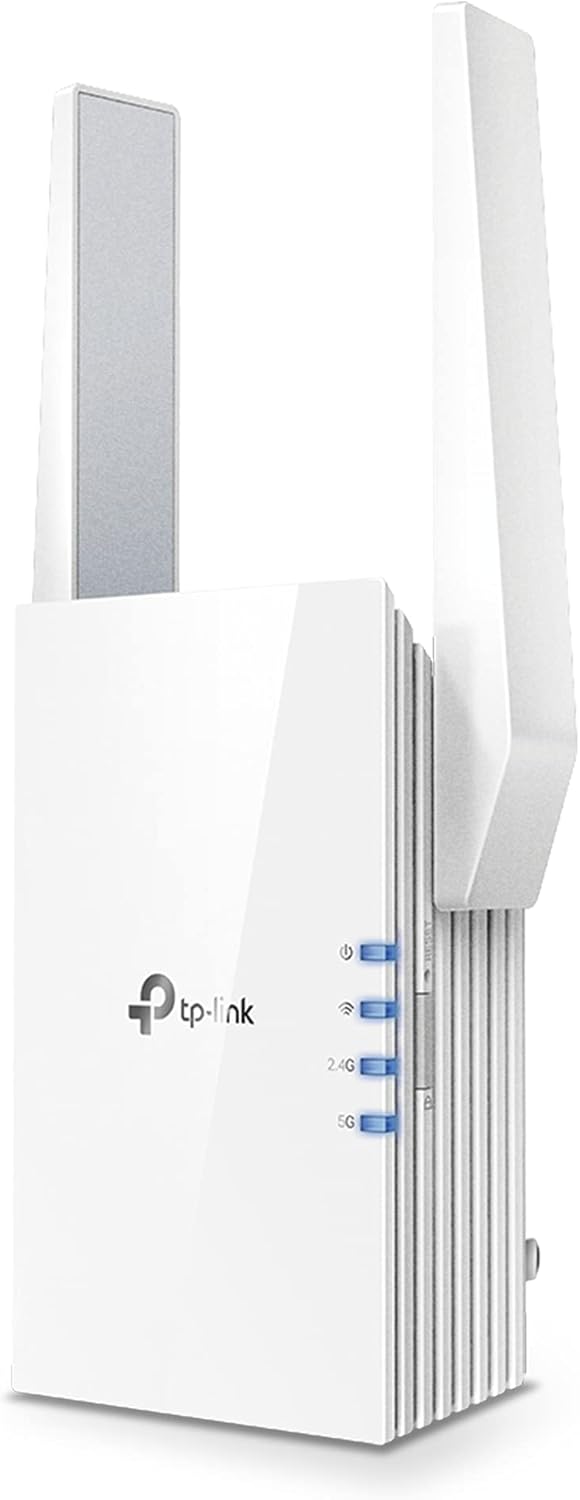 TP-Link WiFi 6 Extender(RE600X)-Internet Booster, Covers up to 1500 sq.ft and 30 Devices, AX1800 Dual Band Wireless Signal Booster Repeater, Gigabit Ethernet Port, AP Mode, OneMesh Compatible Pack of 2