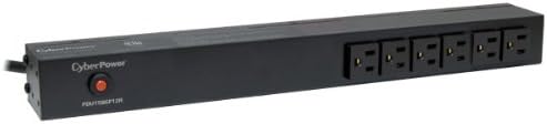 CyberPower PDU15B6F12R Basic PDU, 100-125V/15A, 18 Outlets, 1U Rackmount
