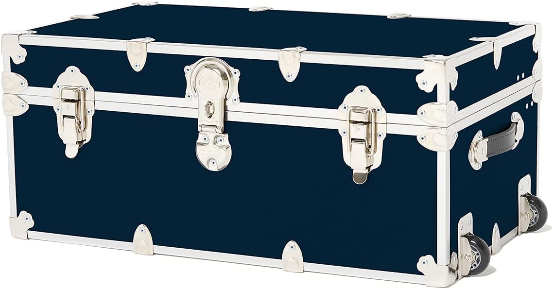 Rhino Trunk & Case Large Armor Roller Trunk with Mounted Wheels, Summer Camp, College, Storage 32