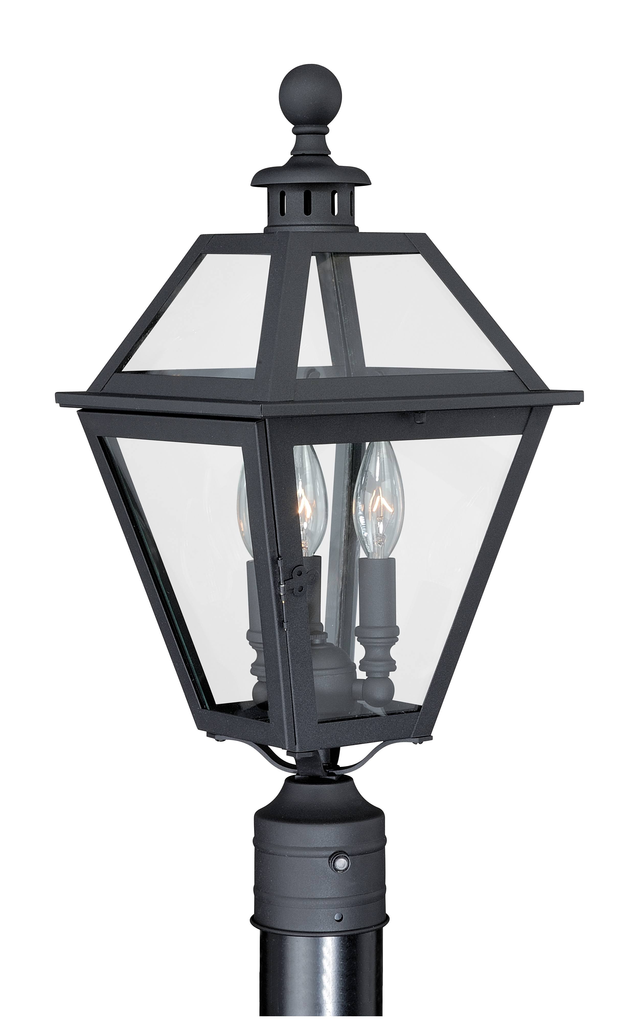Vaxcel T0082 Nottingham Textured Black Outdoor Post Light