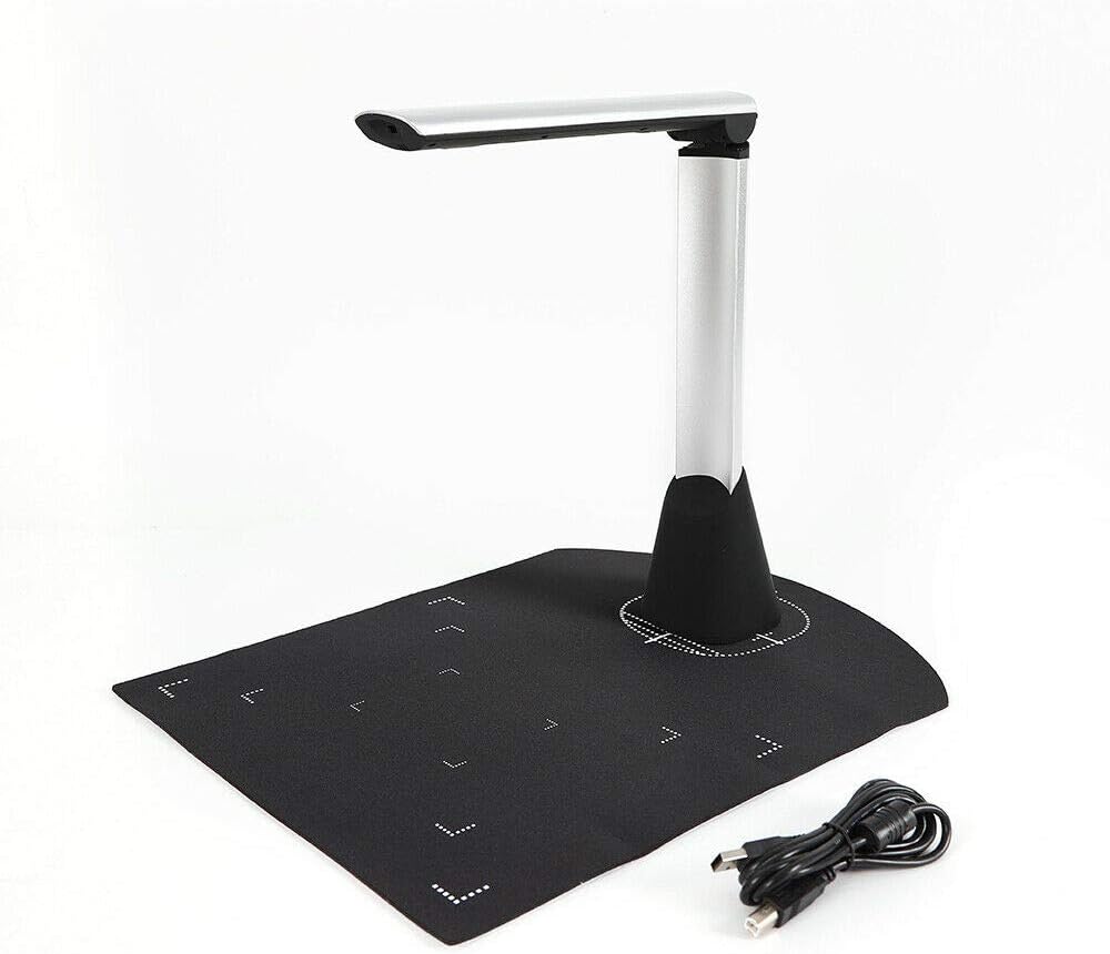 DNYSYSJ Black Desktop Document Scanner CMOS HD Image Sensor With USB Cable + Disk + Pad Office Equipment for Scanning A4 Files Pack of 2