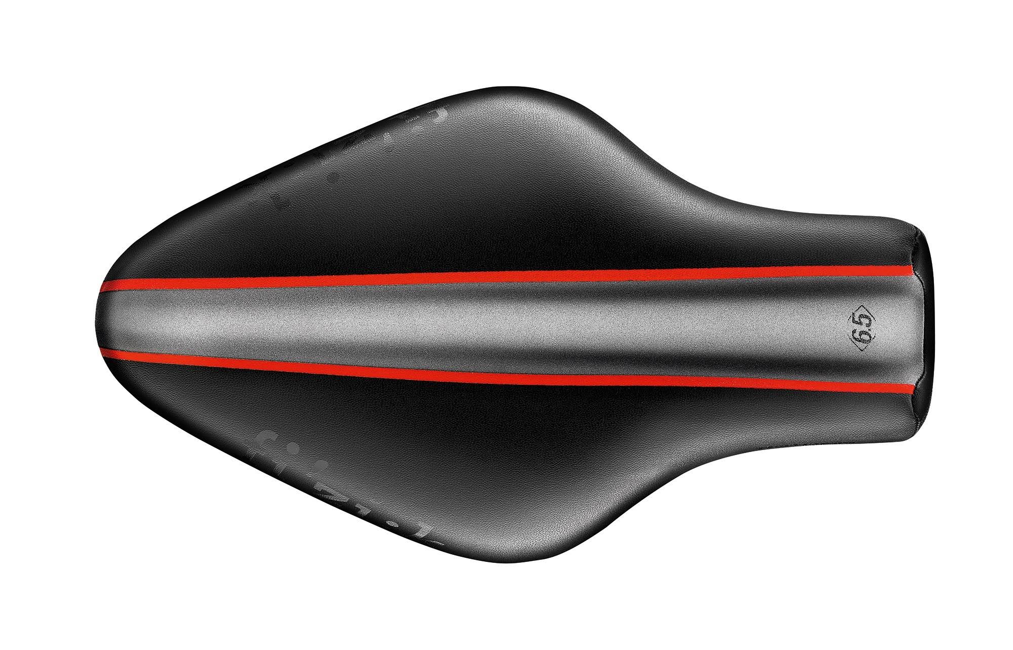 Fizik Tritone 6.5 Saddle 7x9 with Braided Rails: Gray Black