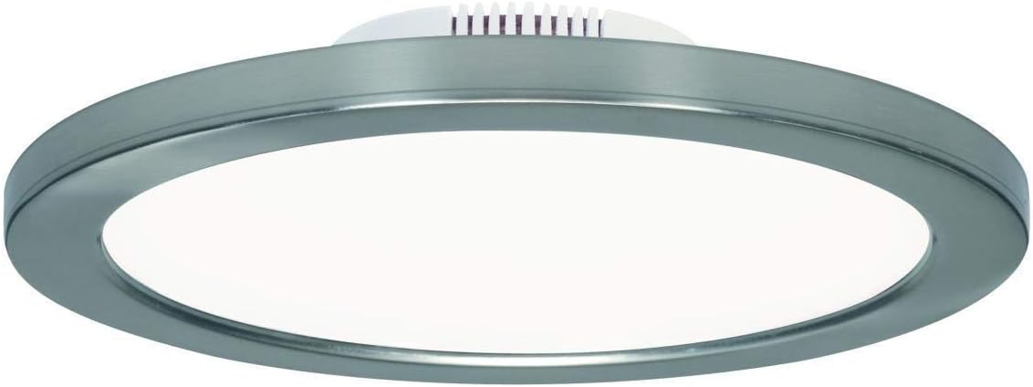 Satco S9888 Contemporary Modern LED Flush Mount in Polished Nickel Finish, 9.00 inches Pack of 2