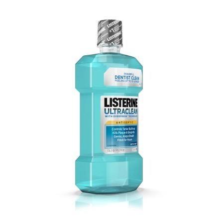 Listerine Pack of 6 Ultraclean Arctic Mint Antiseptic Mouthwash, 1.5 L