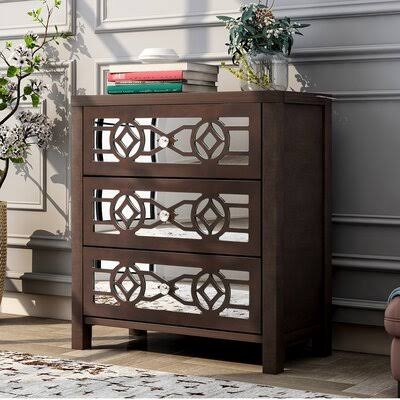 Svioandi Solid Wood 3 - Drawer Accent Chest House of Hampton Color: Espresso