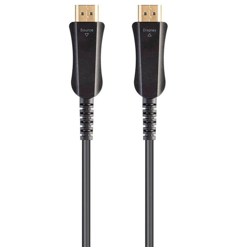 Monoprice SlimRun - HDMI cable 4K support - Black - 98 ft - M 19 pin HDMI Type A to M 19 pin HDMI Type A