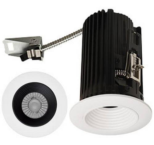 Elco Lighting E2L14F35B Teak System Contemporary Black / White LED 2 inch Recessed Lighting Round Baffle 120V 3500K by BUYRITE E