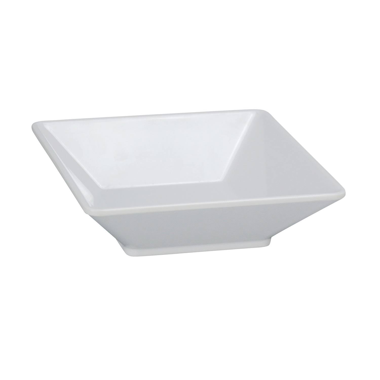 Rome, Square Dessert PLATE, 14 oz., 6x22Sq. x 1 3/4x22H, Melamine, White,48 Packs