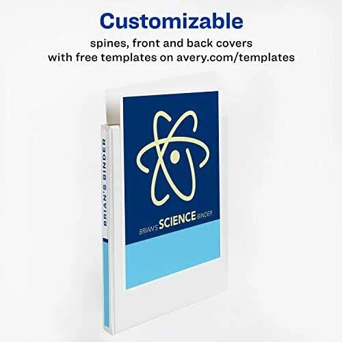 Avery 0.5x22 Black 3 Slant Ring Heavy-Duty View Binders - 4 ct