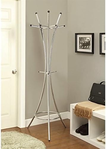 BOWERY HILL Modern Coat Rack in Chrome Pack of 2