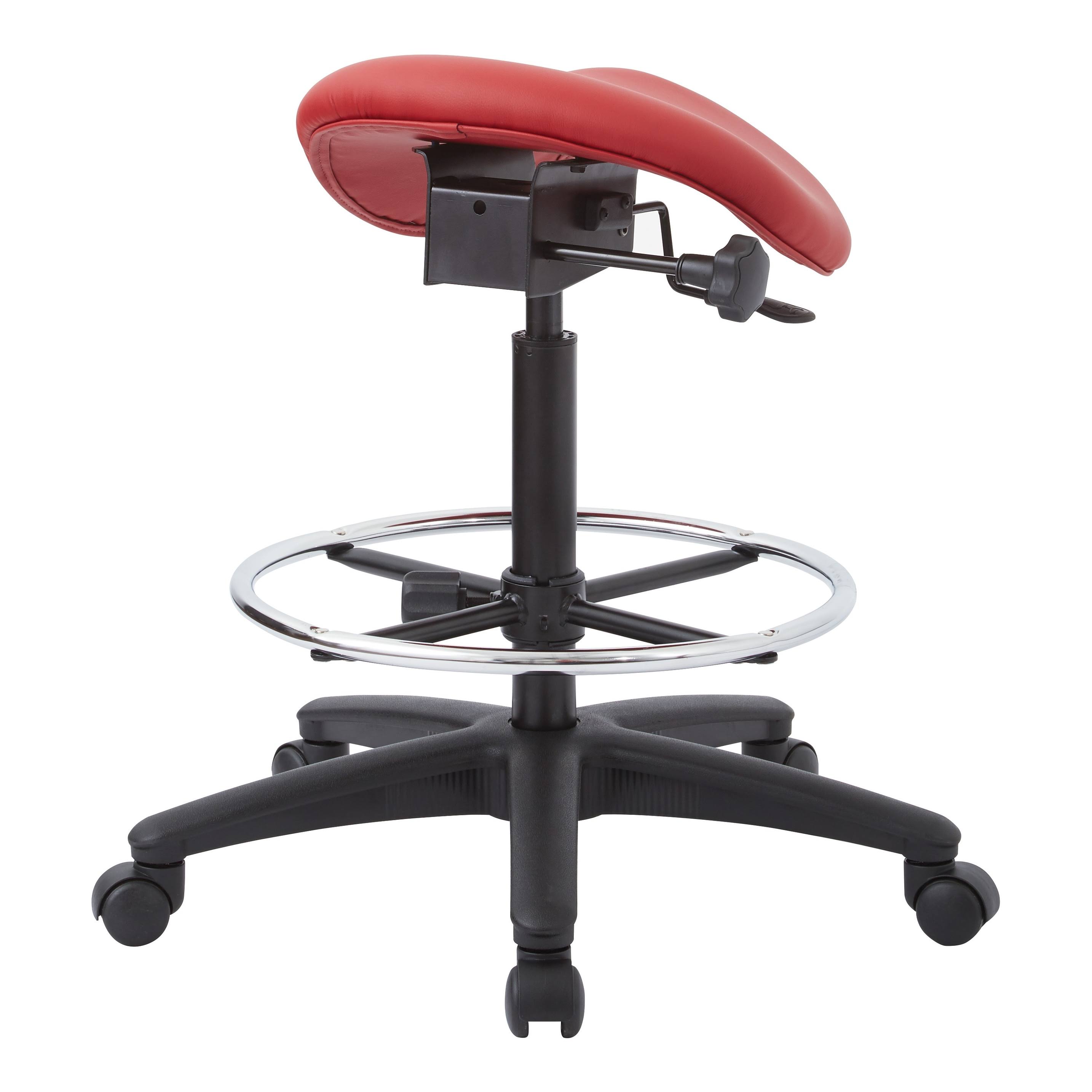 Work Smart Backless Stool with Saddle Seat in Dillon Buff
