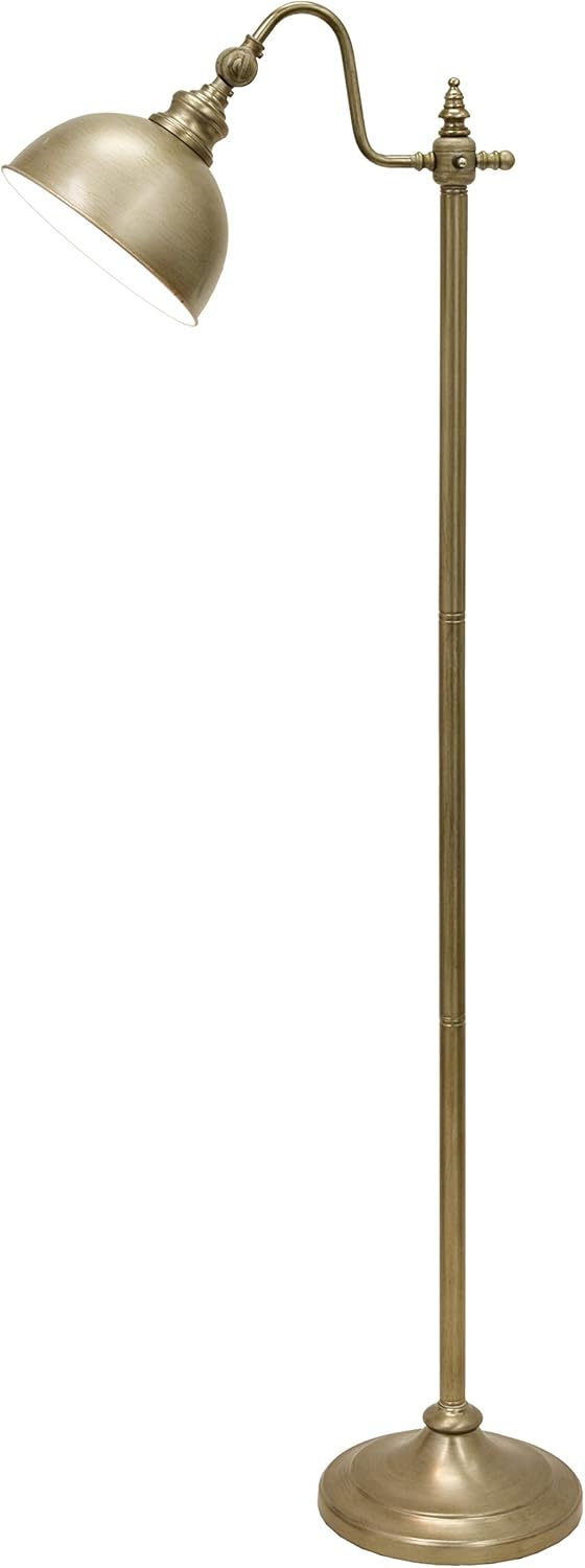 Decor Therapy PL3900 Chloe Pharmacy Floor Lamp, 7.8x14.57x21.93, Zadar Brass