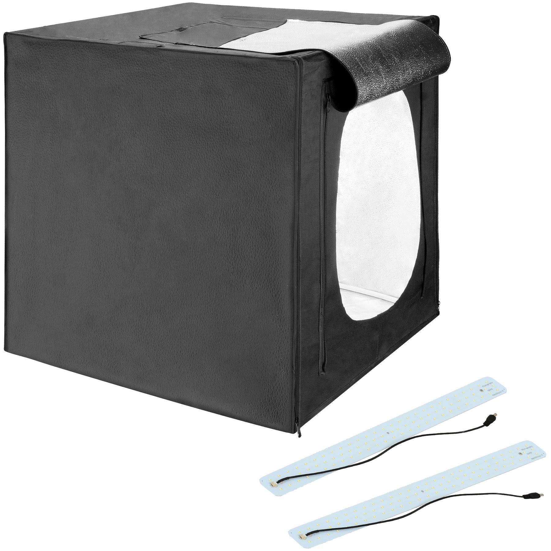 Square Perfect 24 inch LED Photo Studio in A Box w/4 Color Backdrops Pro Quality