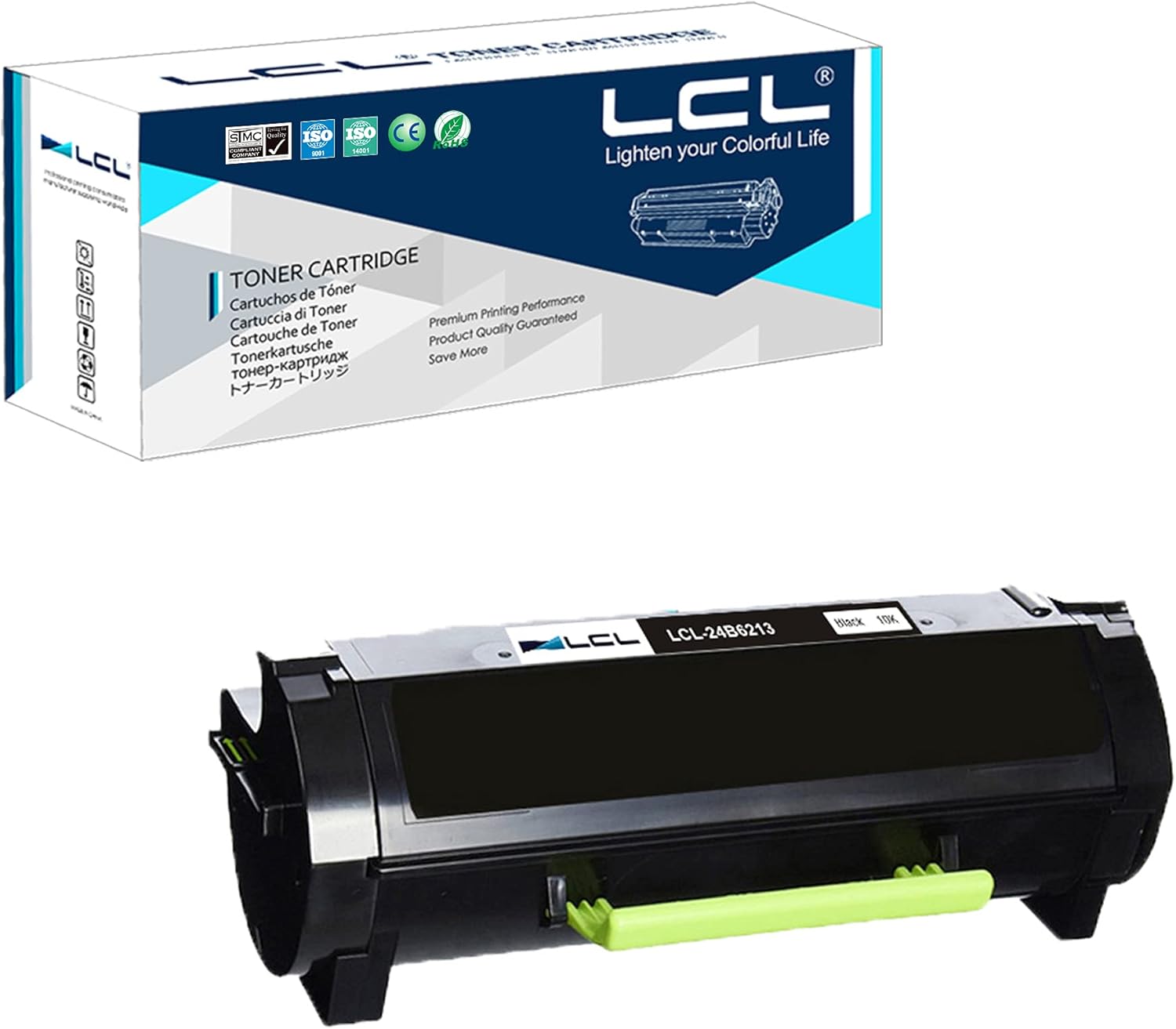 LCL Compatible Toner Cartridge Replacement for Lexmark 24B6213 10000 Pages M1140 XM1140(1-Pack Black) Pack of 2