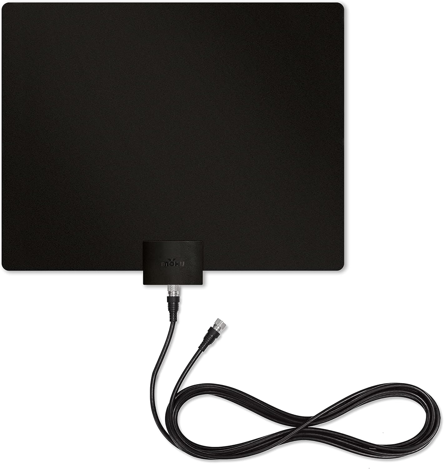 Mohu Leaf 30 Indoor TV Antenna, 40 Mile-Range, UHF/VHF Multi-directional, Original Paper-Thin, 10 ft. Detachable Coaxial Cable, Reversible, Paintable, 4K-Ready HDTV, MH-110583 Pack of 2