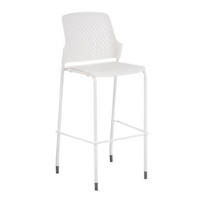 Safco Next Collection 4315WH 46.75x22 Bistro Stack Chair Contoured Seat Design with Generous Back 275 lbs. Capacity (Qty 2) in
