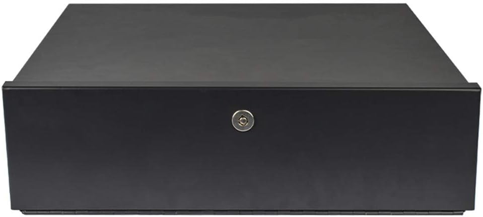 Wall or Floor Mount Enclosure Heavy Duty 16 Gauge Steel NVR & DVR Security Lockbox with AC Fan (18x18x5-F Inches)