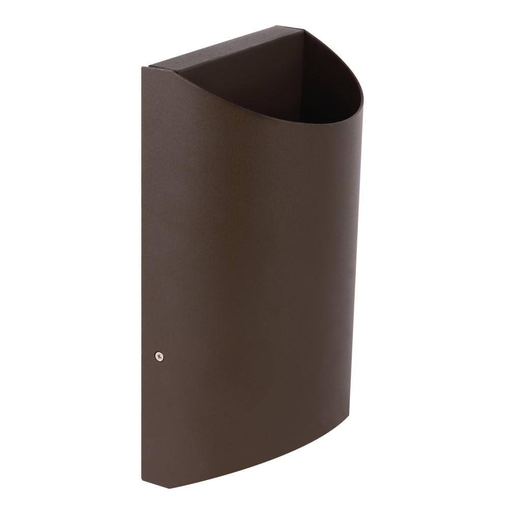 Feit Electric 8 in. 15-Watt Equivalent Integrated LED Bronze Daylight Flood Outdoor Security Wall Pack Light (4-Pack)