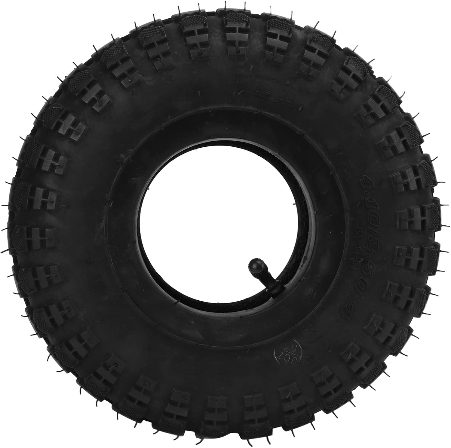 Dilwe 4.10-3.50-4 Scooter Inner Outer tire, Thick Rubber, with Curved Valve Shock Absorption Electric Scooter Accessories