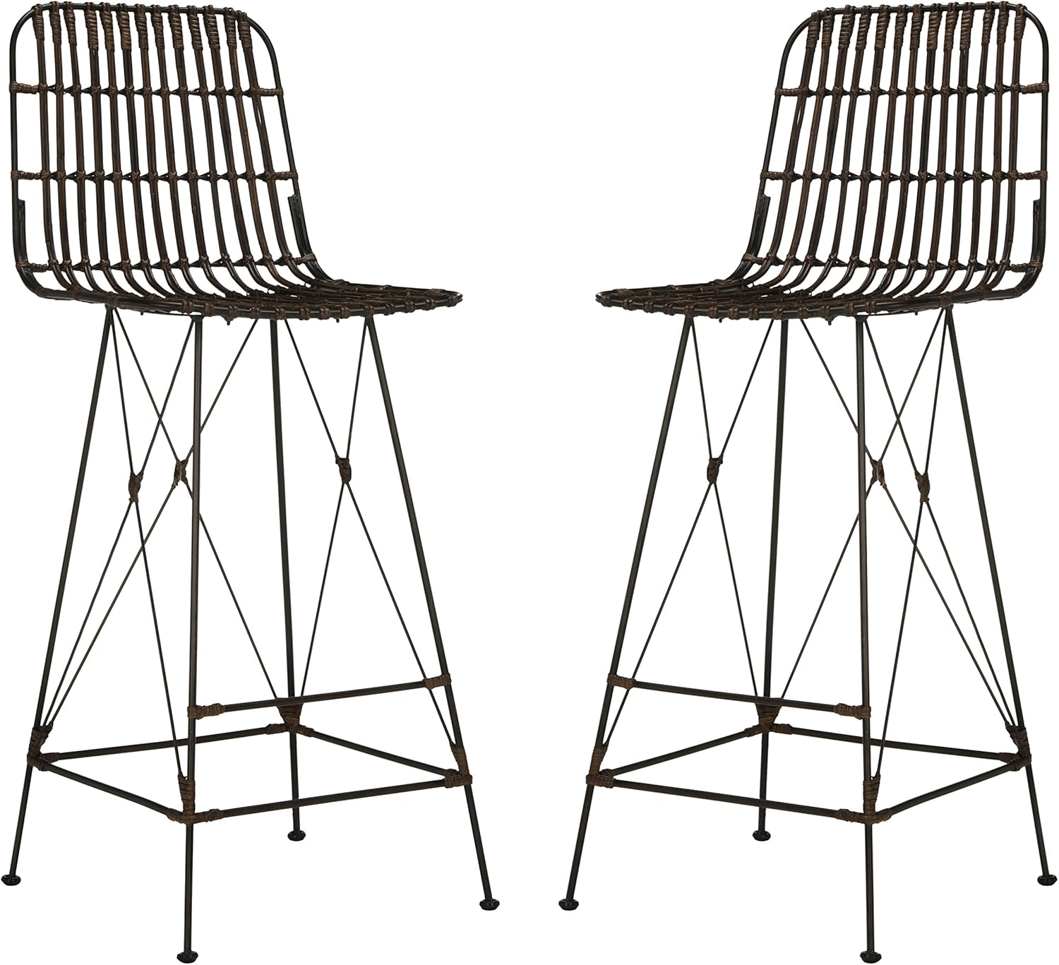 Safavieh Minerva Bar Stool Natural/Black