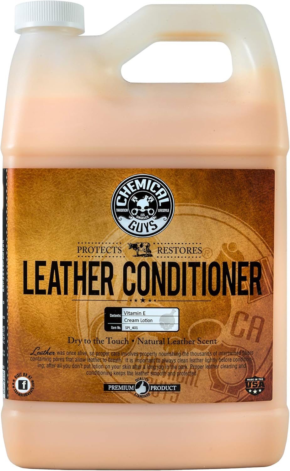 Chemical Guys SPI_401 Vintage Series Leather Conditioner (1 Gal) Pack of 2