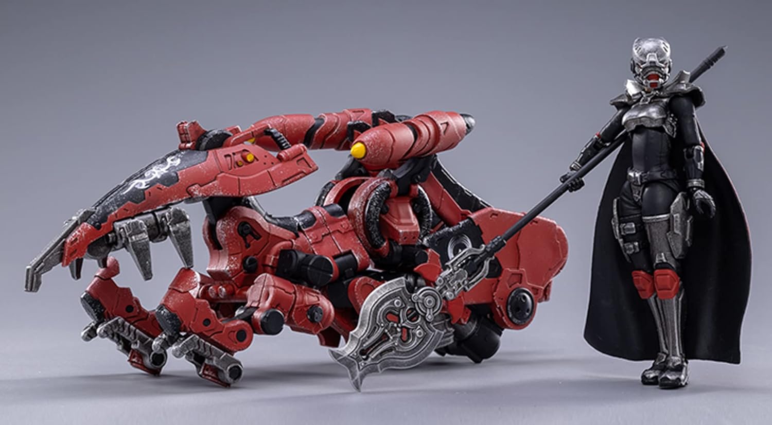 HiPlay JoyToy 1/18 Scale Science-Fiction Action Figures Full Set-Battle for The Stars Series-Saluk Flame Dragon Cavalry (Crimson)