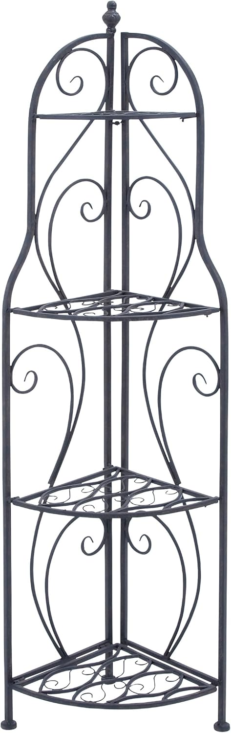 Deco 79 Metal Corner Rack, 60-Inch by 17-Inch