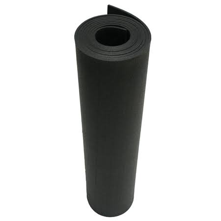 Rubber-Cal Recycled Rubber - 60A - Sheets and Rolls 1/4 in. T x 4 ft. W x 12 ft. L Black Rubber Garage Flooring 21-100