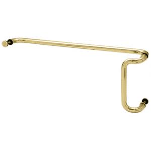 CRL CD10X33BR Brass 10x22 x 33x22 Back-to-Back Offset Combination Push and Pull Handle Set