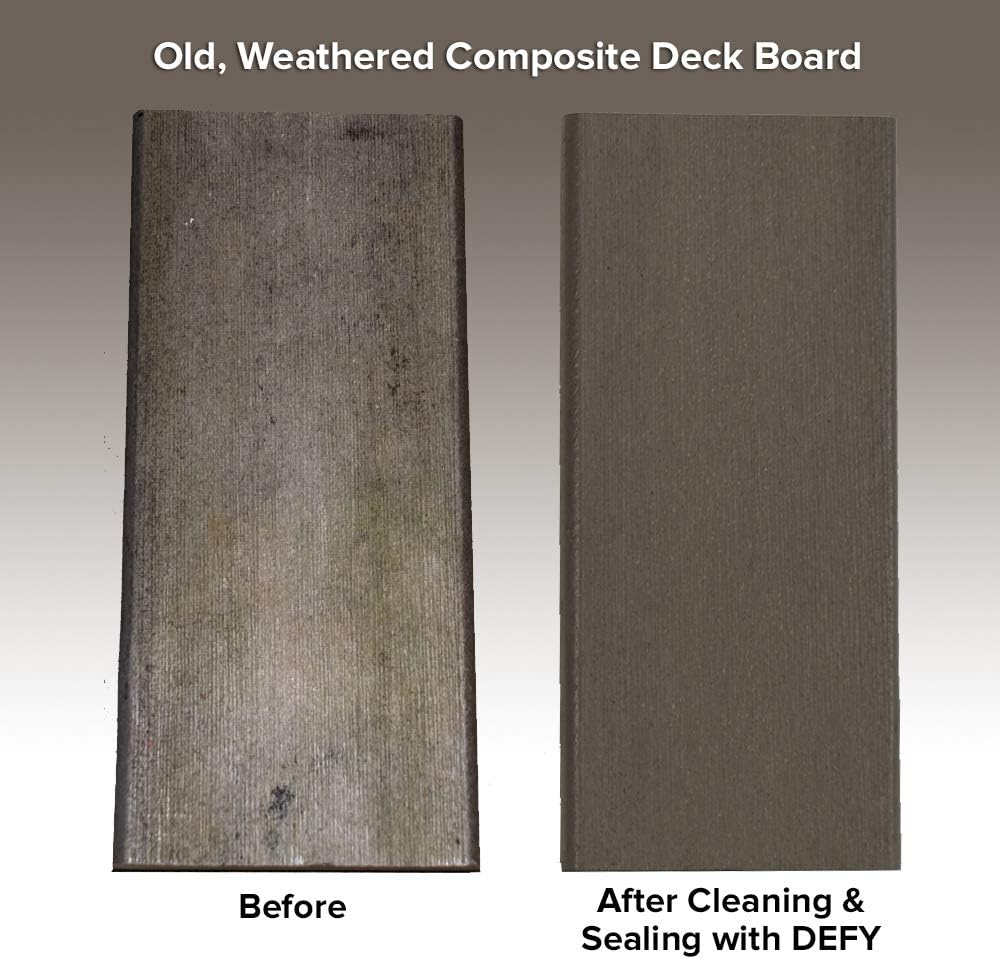 DEFY Crystal Clear Composite Deck Waterproofing Sealer, 1 Gallon Pack of 2