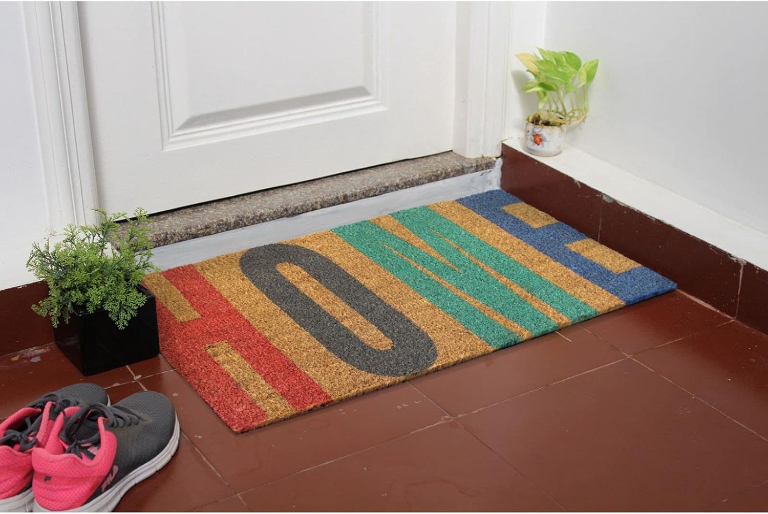 Rugsmith Multi Coloured Home Machine Tufted Doormat, 18