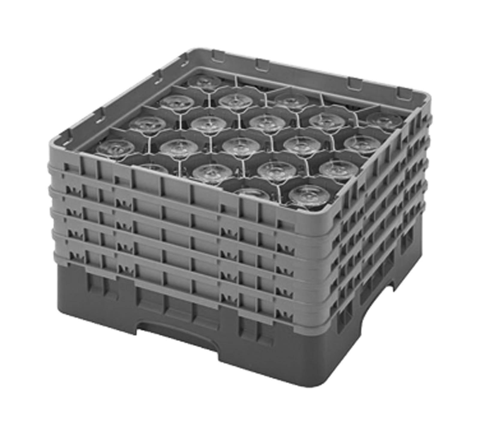 Cambro 20S958414 Teal 20-Comp Glass Rack with 5 Extenders