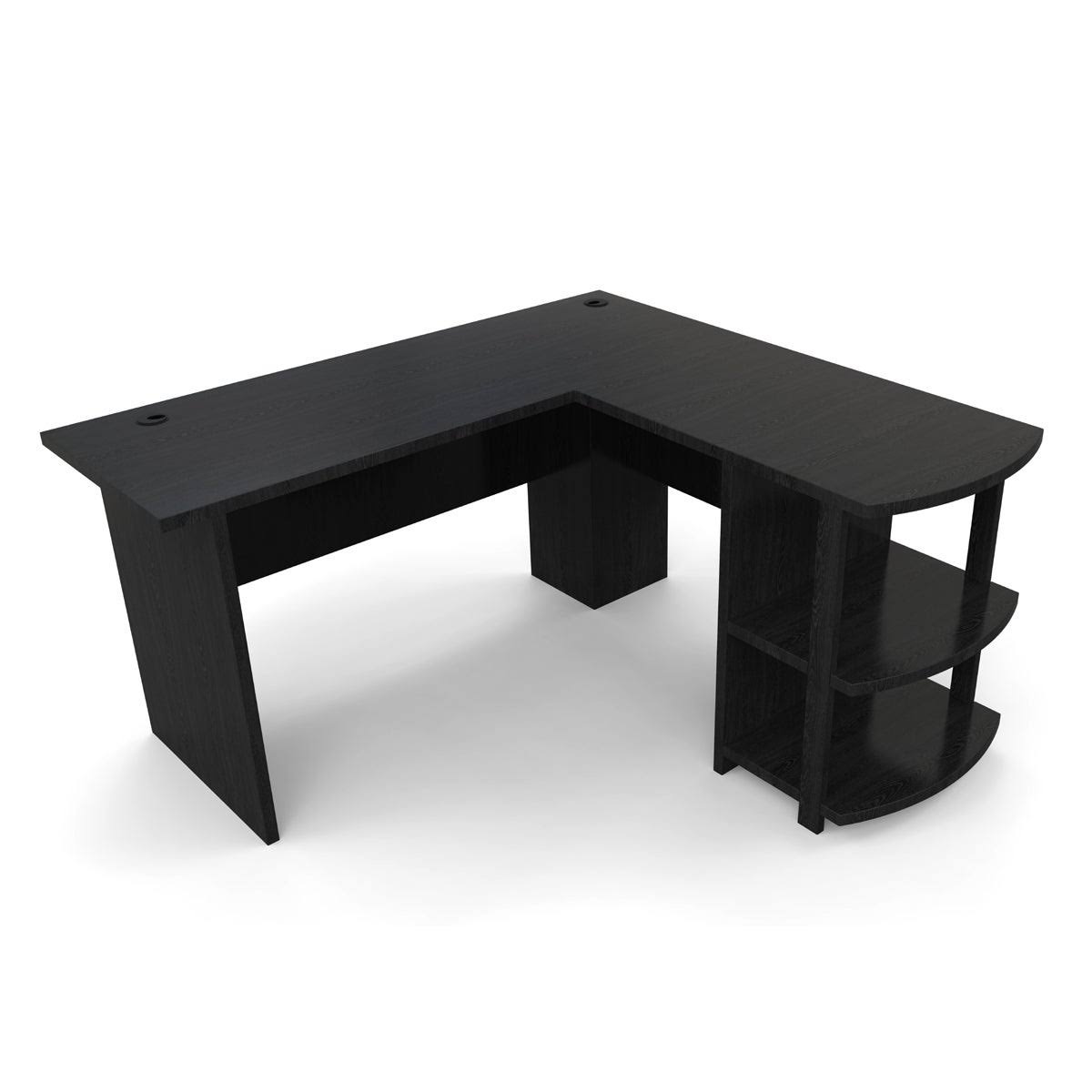 Ryan Rove Kristen Home Office Contemporary Corner L-Shaped Computer Desk - Black