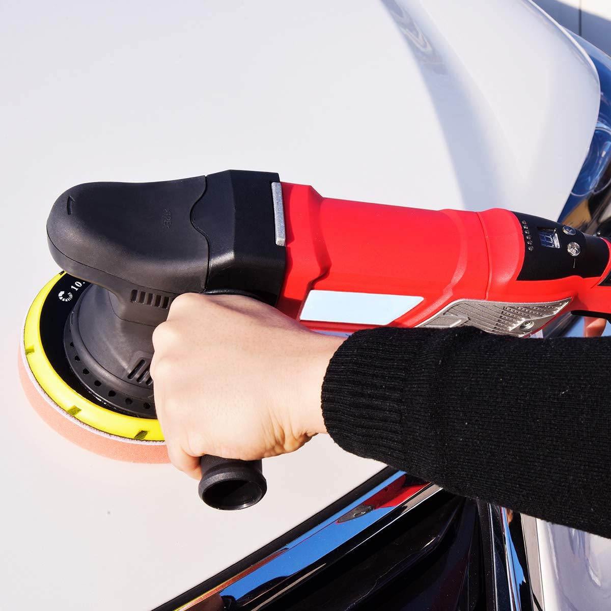 Goplus 6 Inch Variable Speed Sander All-in-One Polisher Dual-Action Random Orbital Kit, 950W, 2000-4800RPM, Waxer, Grinder, Buffer