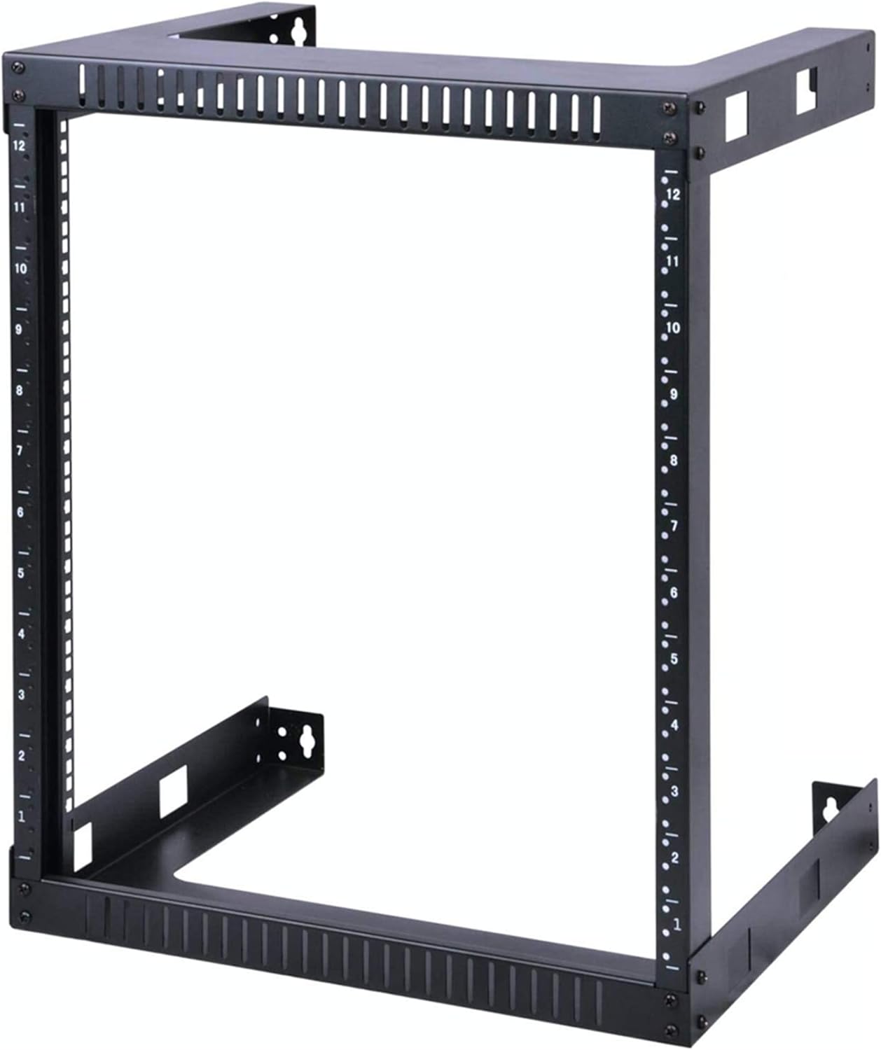 TECHTOO Wall Mount Rack Open Frame 19Inch Server Equipment Rack Heavy Duty Network Equipment Rack 17.75 Inch Deep - Black (15U)