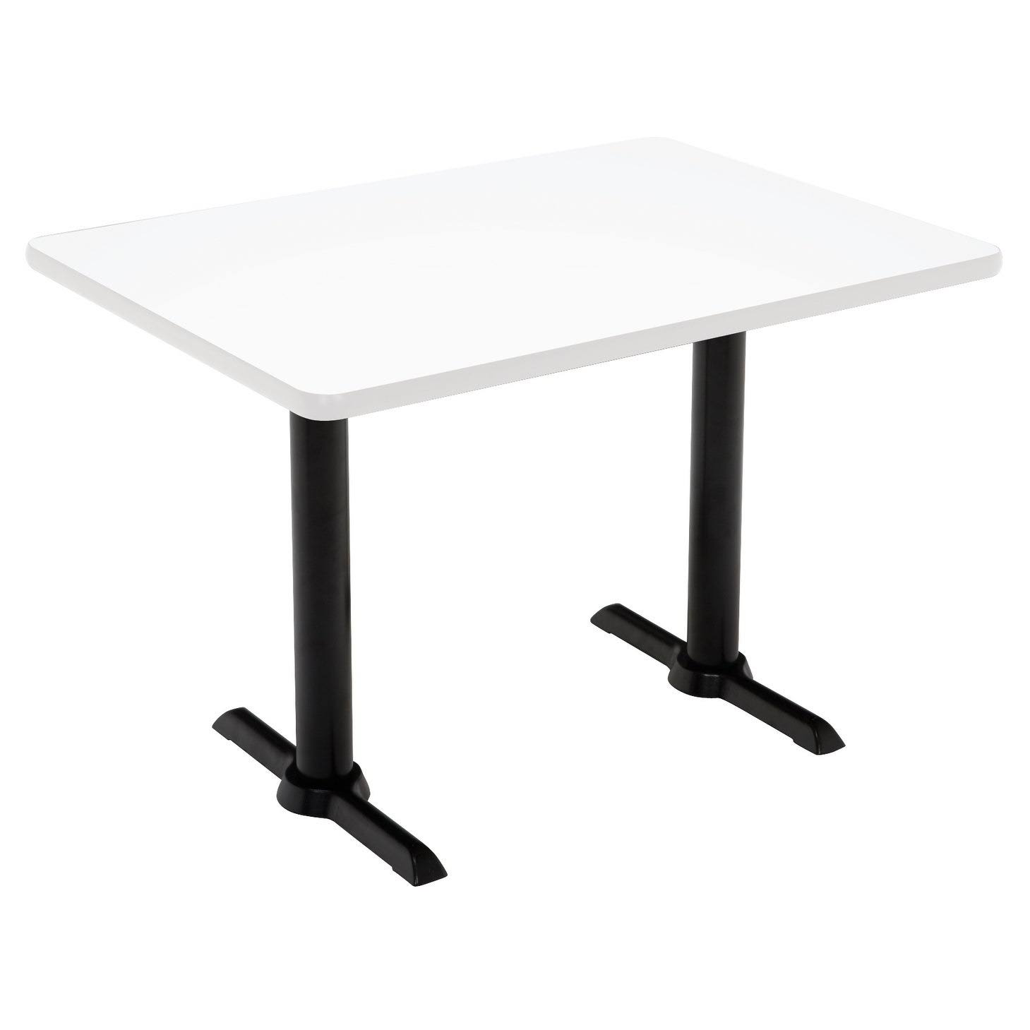 KFI Mode 30x22 x 48x22 Conference Table - White - Black T Base - Standard Height