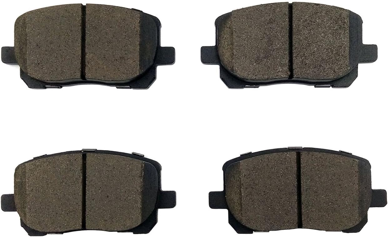 Atmansta QPD10004 Front Slotted & Drilled Rotors and Ceramic Pads Brake Kit for Pontiac VIBE Toyota Corolla