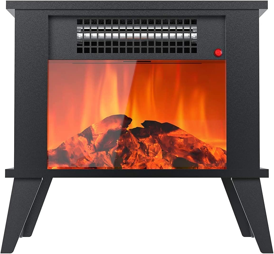 enacitee Mini Desktop Electric Fireplace Portable Space Heater Fireplace Freestanding with Flame Effect and Overheating/Tip-Over Protection, 1000W(3400BTU) & Office Use & Home Use Pack of 2