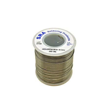 SRA Solder WBCL/M32 Acid Flux Core Low Melt Solder, 50/32/18 .032-Inch, 1-Pound Spool