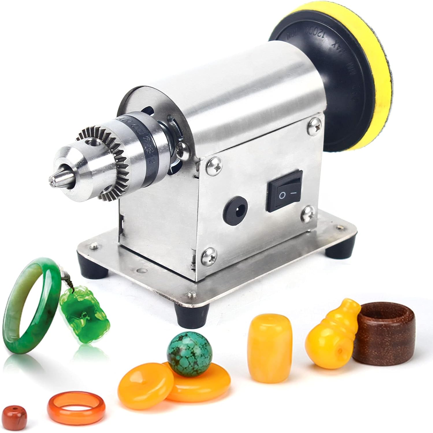 Multi Function High Speed Motor 4500-9000rpm Polishing Buffing Machine, Jewelry Milling Machines Grinder Gem Bench Buffer Polisher 90W