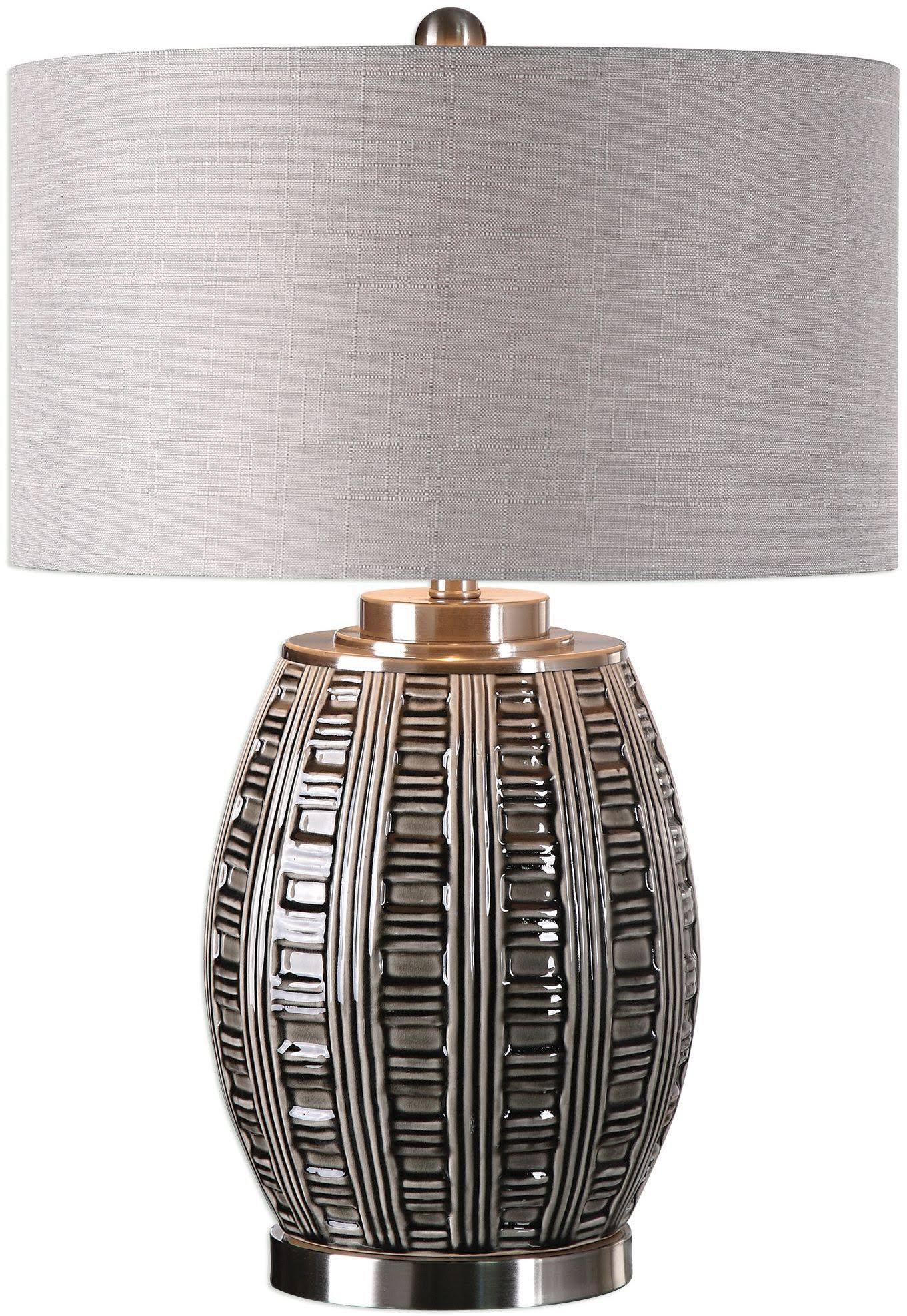 Uttermost Aura Ash Black Glaze Lamp