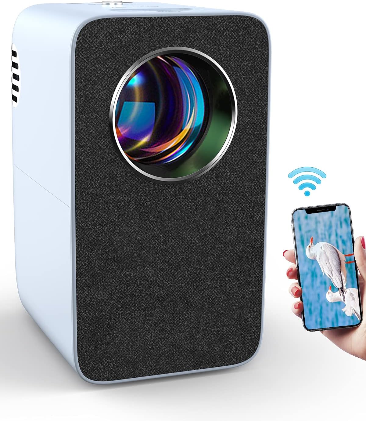 1080P Native FHD Projector Wifi Bluetooth HDMI 1920x1080p Smart Wireless LCD LED Movie Projector Built-in Speakers, Airplay/Miracast,USB, ZOOM, 7200lm Video Proyector Beamer for Home Theater Gaming TV